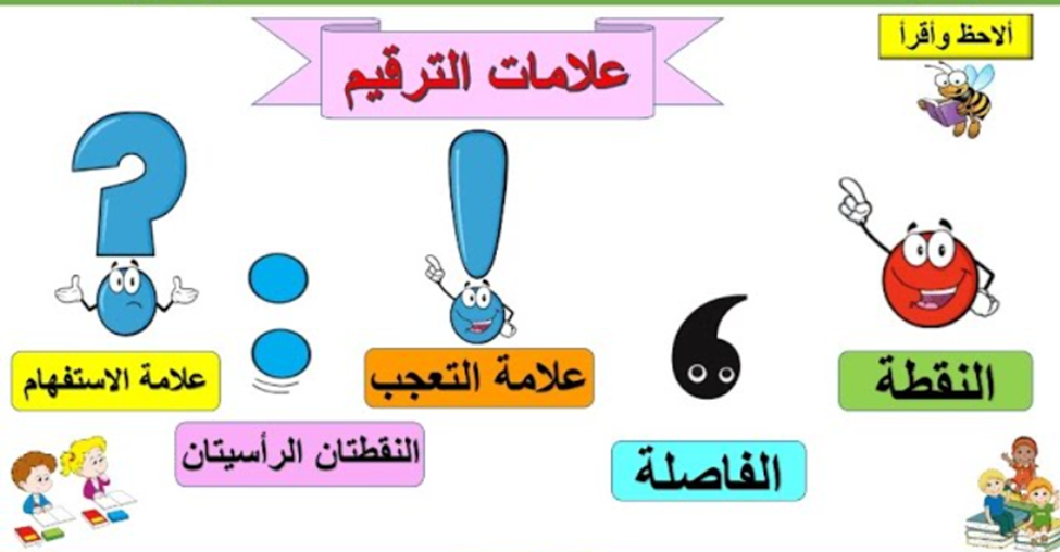 تدريبات على استخراج علامات الترقيم مع الأجوبة