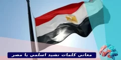 معاني كلمات نشيد اسلمي يا مصر